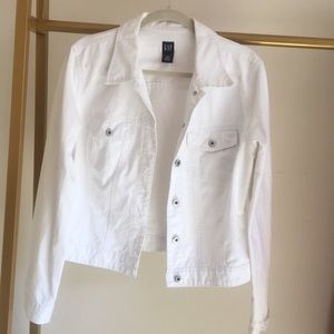 Gap White Cotton Jacket